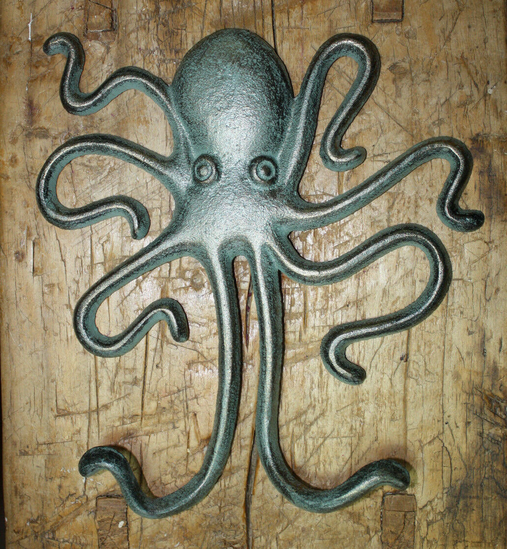 Heavy Cast Iron Octopus Towel Hanger Coat Hooks Hat Hook Key Etsy
