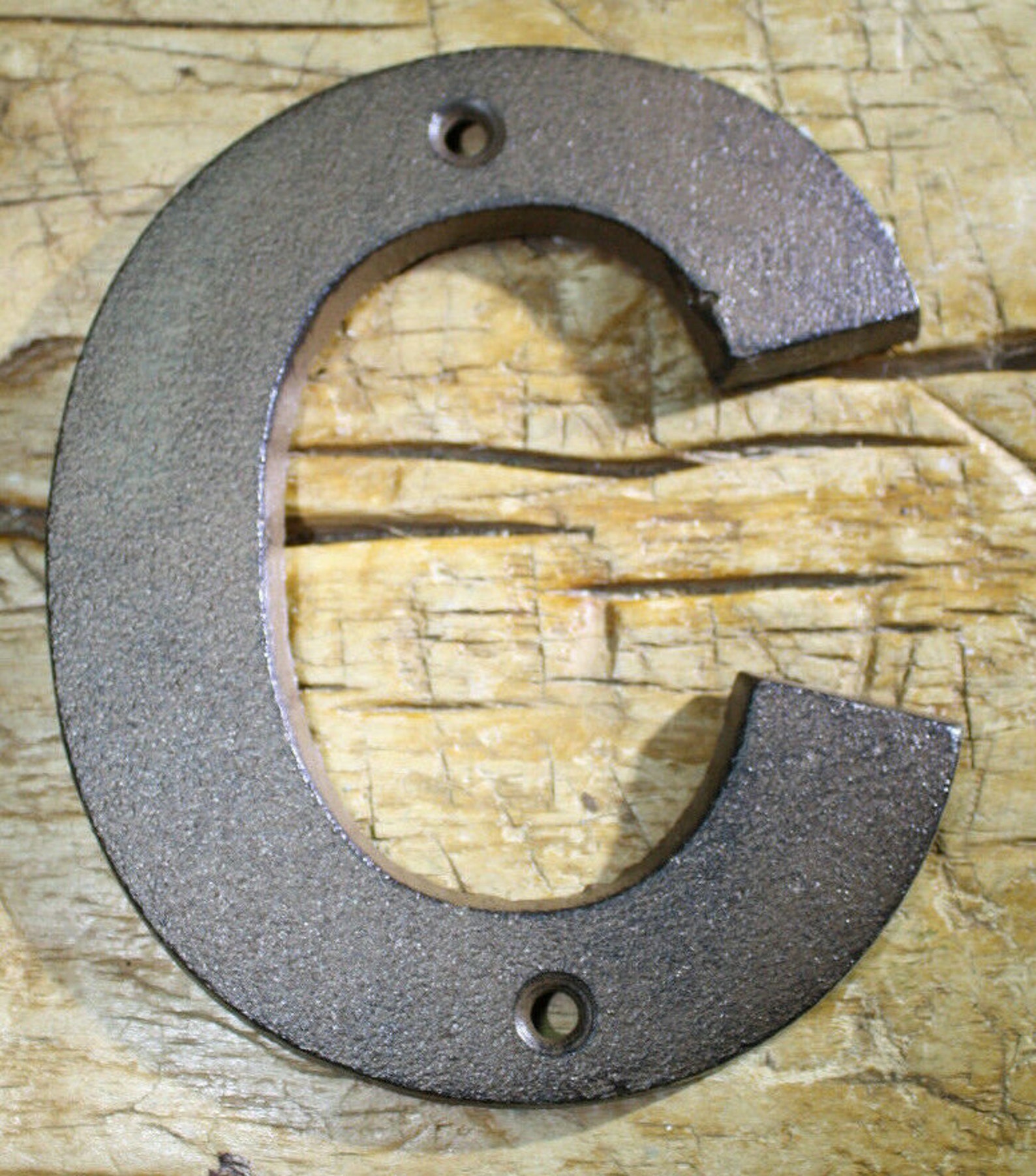 Cast Iron Industrial LETTER C Sign Rustic Brown 5 tall Etsy