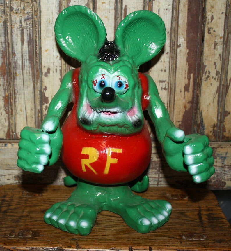 RAT FINK 1' Cast ALUMINUM Statue Mobile Texaco Gulf Gas & Etsy