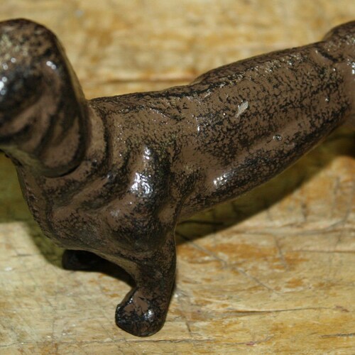 Cast Iron Dachshund Weiner Dog Doorstop Statue Paper Weight Etsy