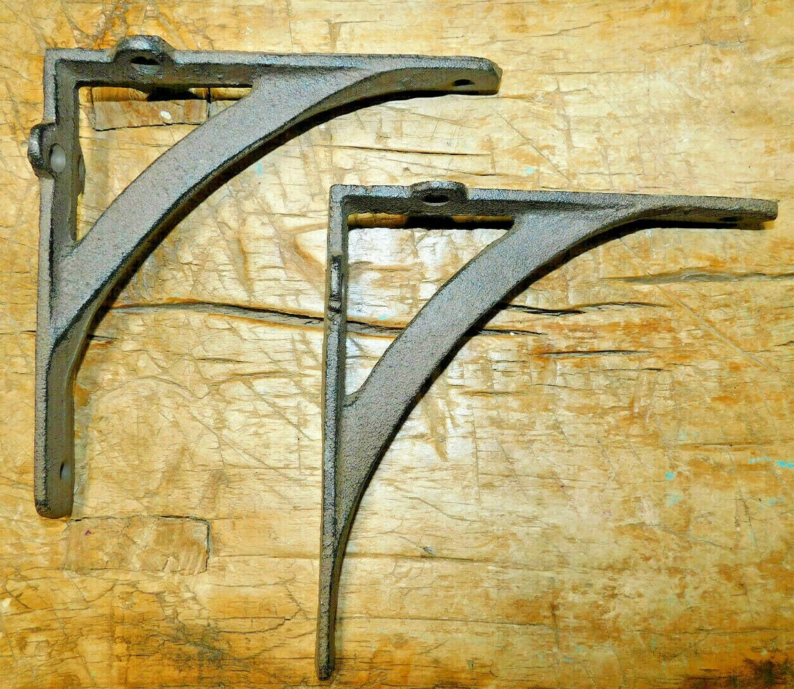 6 Cast Iron Antique Style ANGLE BRACKETS Garden Braces Shelf Etsy Canada