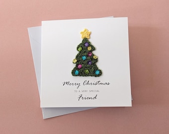 Handmade Merry Christmas Card: Personalized Special Family Member Christmas Card