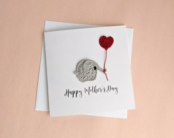 Happy Mothers Day Card, Mother's Day Gift, Mommy Mothers Day, Elephant Mothers Day Card, Mommy And Child Card, 1st Mothers Day Card