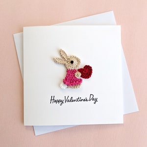Joyeux lapin de la Saint-Valentin, carte de Saint-Valentin, carte de lapin, carte de Saint-Valentin pour enfants, carte de meilleurs amis, cartes d'amour, carte pour lui/elle