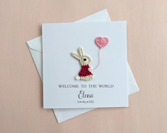 Personalised New Baby Card, Welcome To The World , Baby Boy / Girl Card,  Parents New Baby