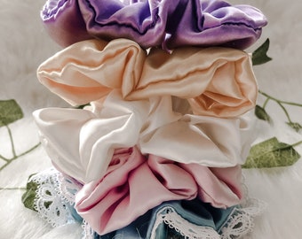 Fairytale scrunchie collection- scrunchies/ hair accessories/ princess inspired/ glitter/ hair tie/ gifts for her- women, teens, and girls