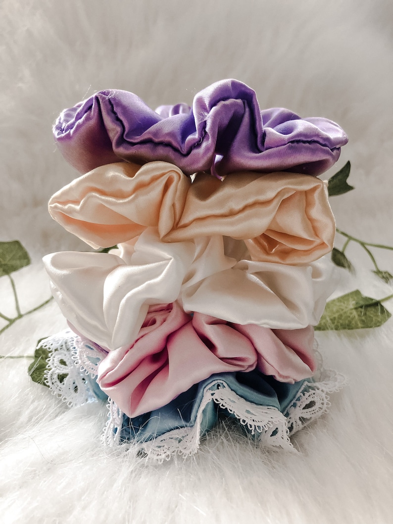 Fairytale scrunchie collection scrunchies/ hair accessories/ princess inspired/ glitter/ hair tie/ gifts for her women, teens, and girls image 1