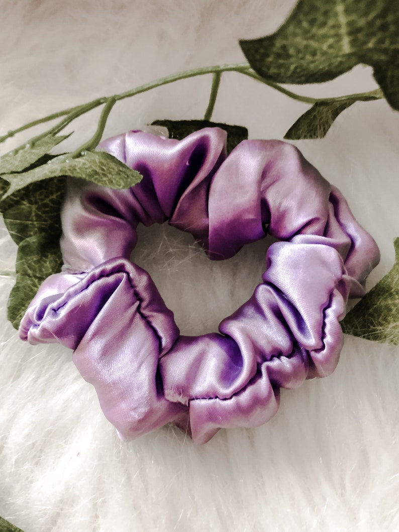 Fairytale scrunchie collection scrunchies/ hair accessories/ princess inspired/ glitter/ hair tie/ gifts for her women, teens, and girls Rapunzel/ purple