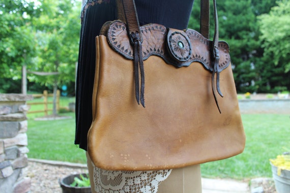 Bohemian Leather Handbag - image 2