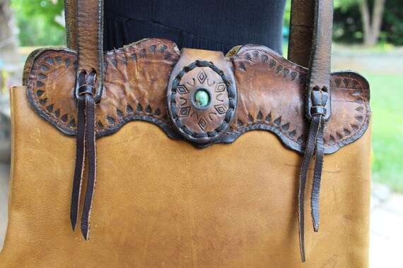 Bohemian Leather Handbag - image 3