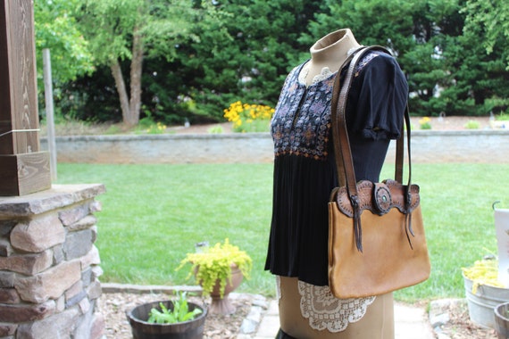 Bohemian Leather Handbag - image 1