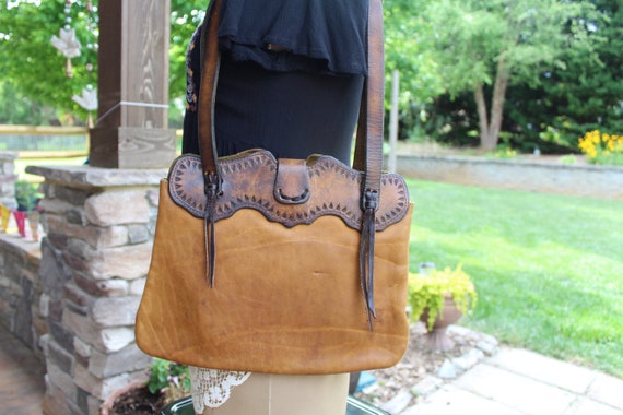 Bohemian Leather Handbag - image 4