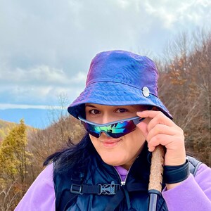 Purple Pink Bucket Hat/ Waterproof Bucket Hat/ Autumn Winter Bucket Hat/ Blue Bucket hat for women/ Blue Bucket Hat for man