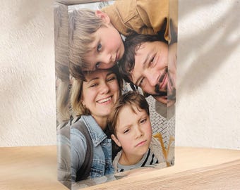 Placa independiente de acrílico grueso con foto personalizada para mejor amiga, personalizada, con cualquier foto, regalo personalizado de cumpleaños, regalo de boda, regalo familiar