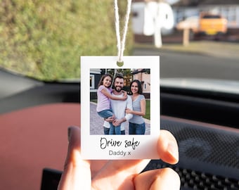 Personalised Photo Car Hanging Ornament Driving Test Pass Polaroid First Car Custom Charm Gift Drive Safe New Driver Boyfriend Girlfriend