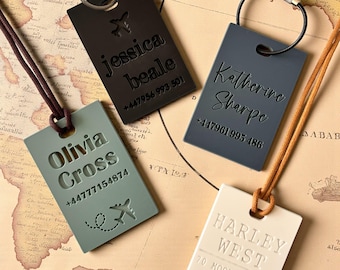 Personalised Luggage Tag | Custom Engraved Travel Tag with Name | Suitcase ID Tag | Baggage Tag, School Tag, Travel Accessory, Bag Tag DES1