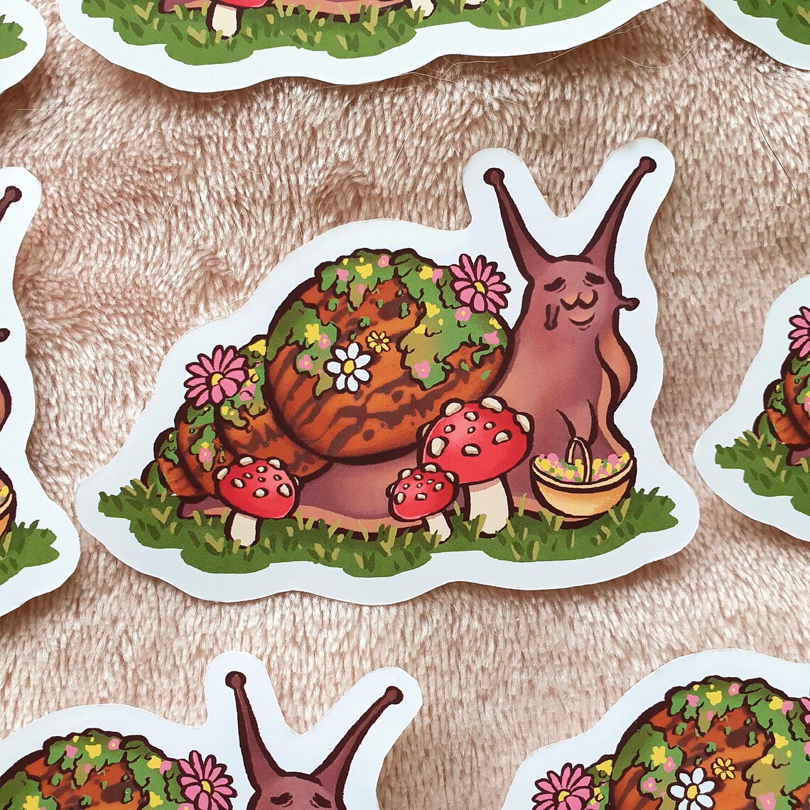 Cute Snail Sticker High Quality Cottagecore Vinyl Sticker Etsy