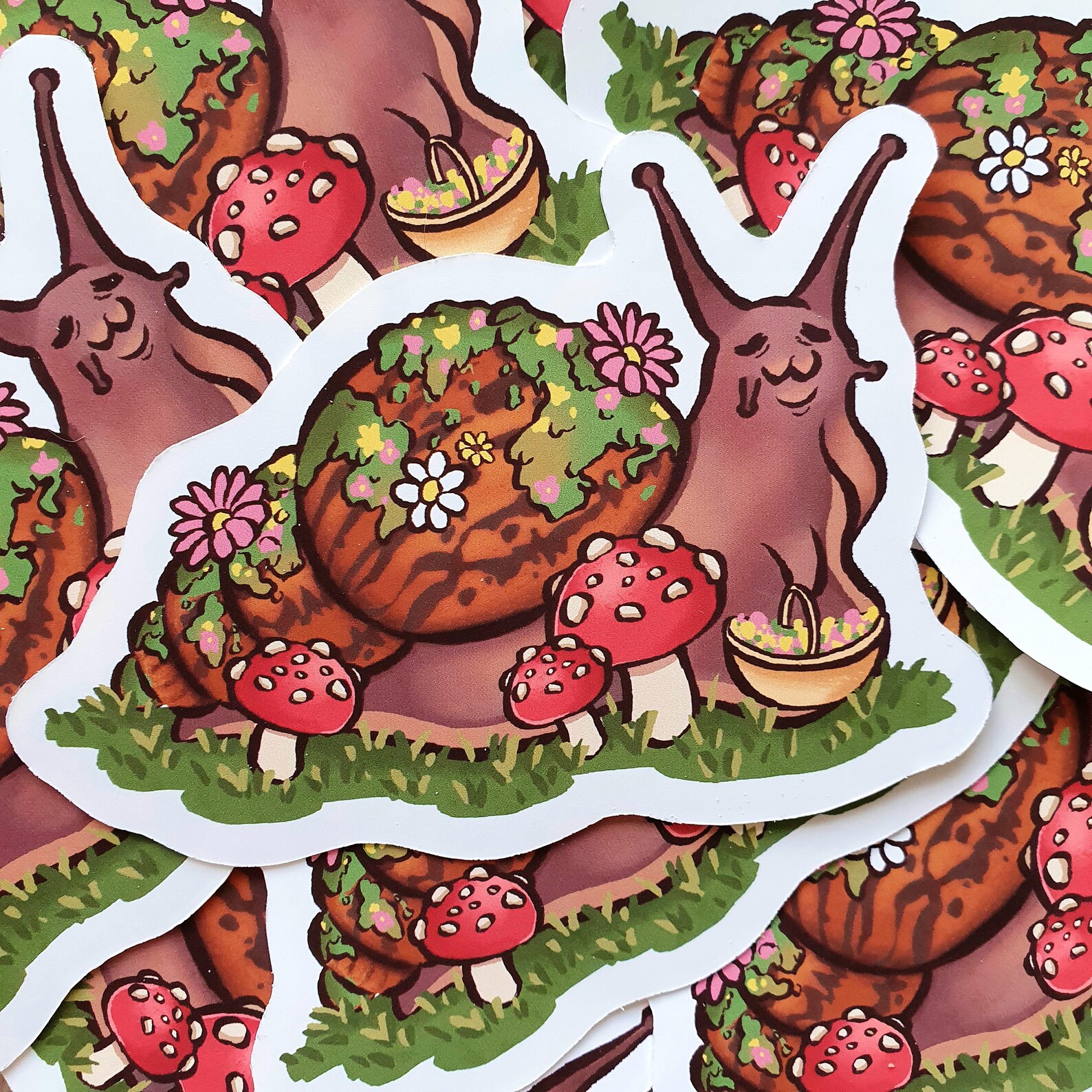 Cute Snail Sticker High Quality Cottagecore Vinyl Sticker Etsy