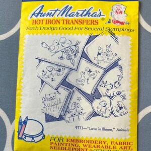Aunt Martha's Hot Iron Transfers 15 NEW Patterns! Only 1 of Each Available