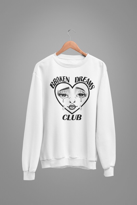 Broken Dreams Club Sweatshirt Sad Girls Club Crewneck Soft Grunge Clothing Soft Girl Clothes Etsy