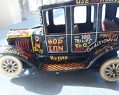 Vintage 1950 39 s Marx Linemar Tin Jalopy Wind-Up Toy Car