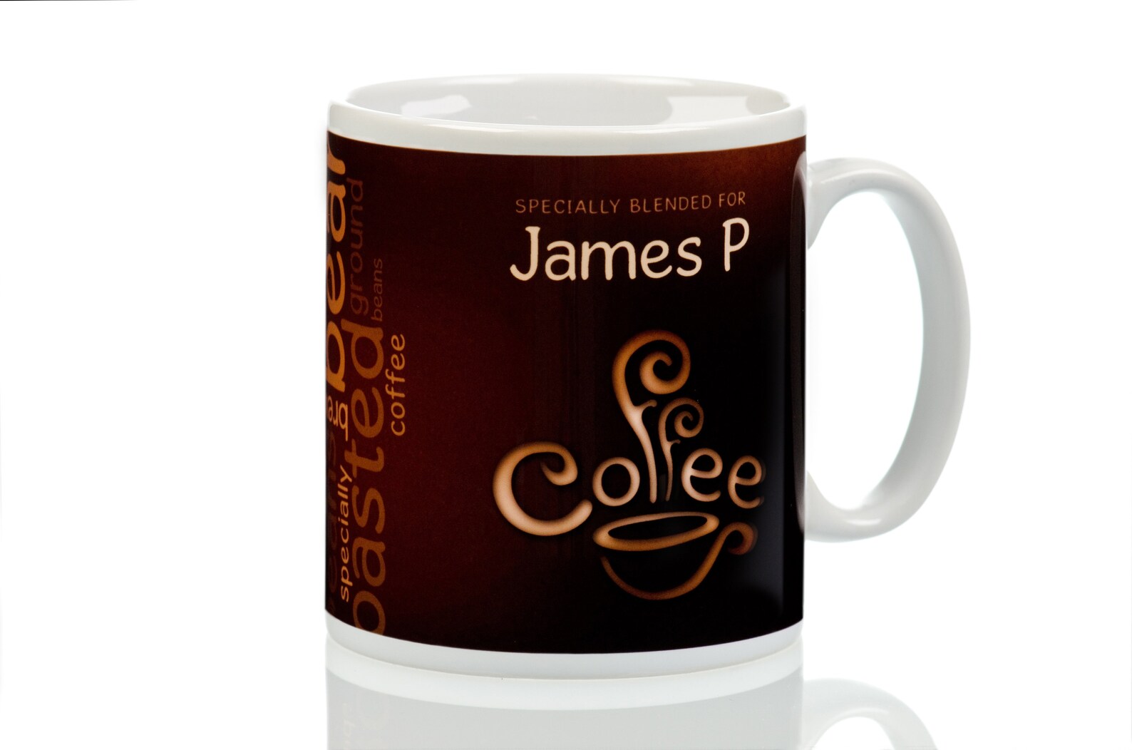 Coffee lovers mug coffee bean design Etsy