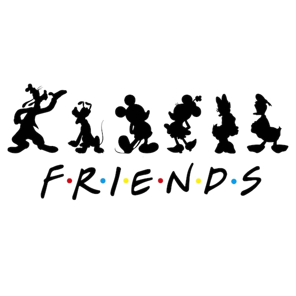FRIENDS character permanent decal, Friends decal, Disney Decal, Mickey Decal, Minnie Decal