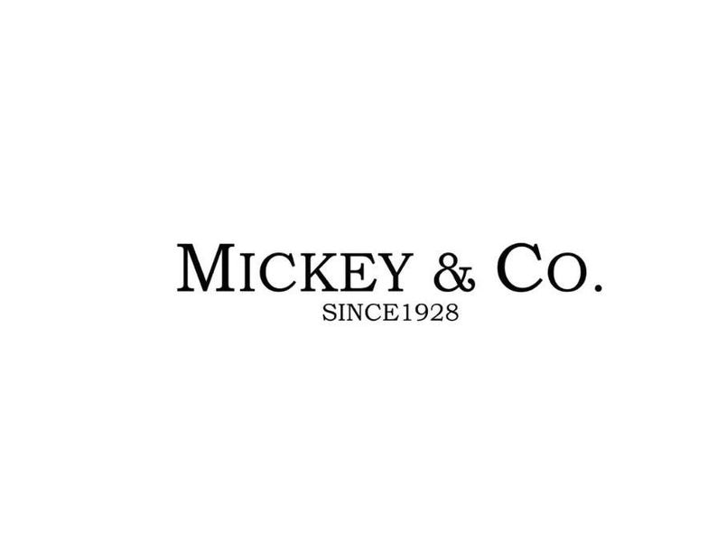 May include: Black and white logo for Mickey & Co. with the text "SINCE 1928" underneath.