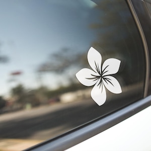 Plumeria permanent decal, Flower Decal, Hawaii Decal, Tropical Decal, Hawaiian Decal, Tropical Flower Decal, Hawaiian Wedding Decal