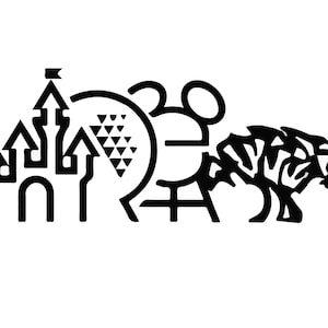 Parks Permanent Decal, Magic Kingdom Decal Epcot Decal, Hollywood Studios Decal, Animal Kingdom Decal
