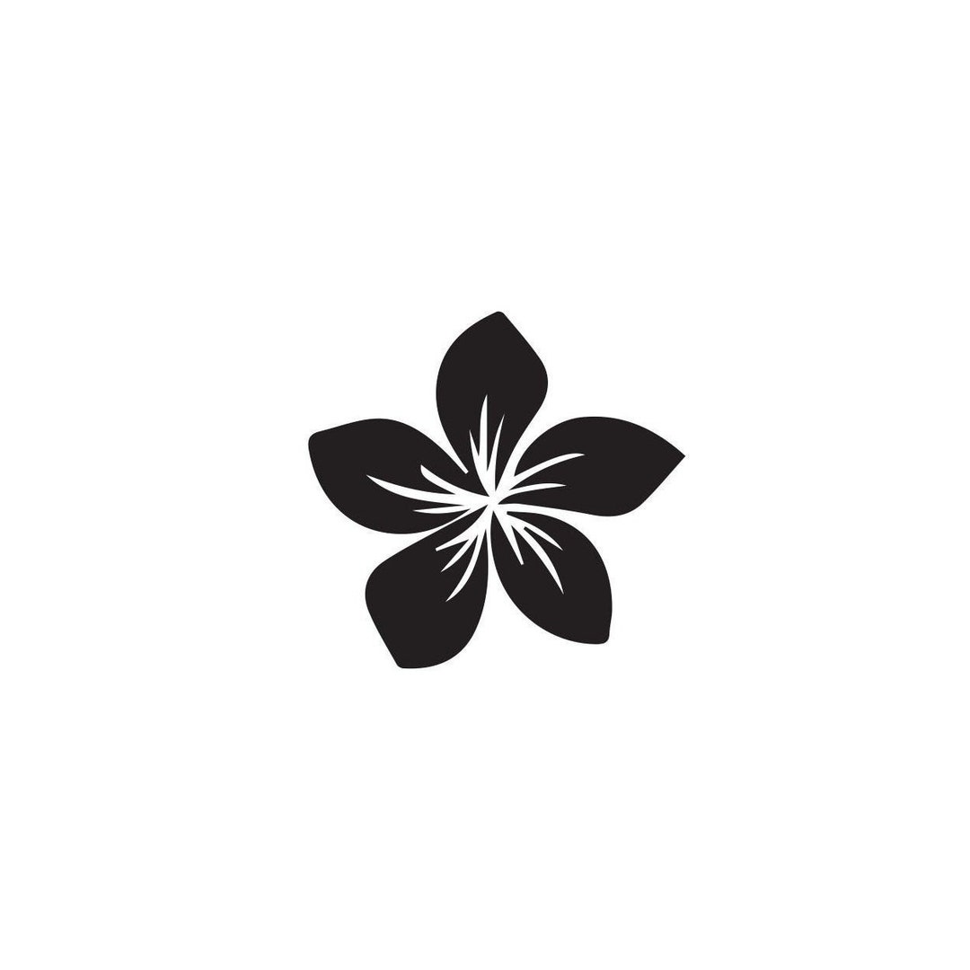 Plumeria Permanent Decal, Flower Decal, Hawaii Decal, Tropical Decal