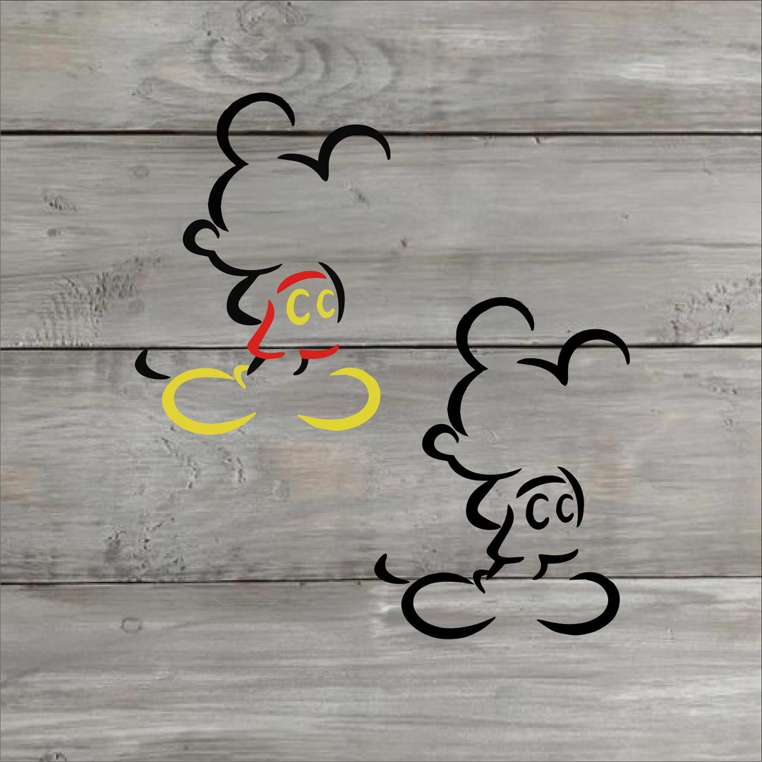 Mickey Outline - Etsy