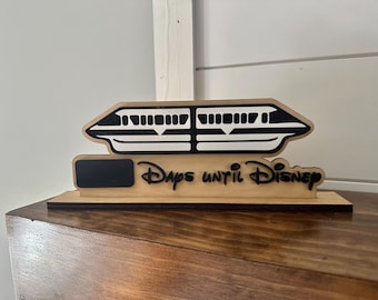 Disney Countdown, Disney Vacation Countdown, Theme Park Countdown, Themed Countdown, Monorail Countdown, Day Countdown, Days until Disney