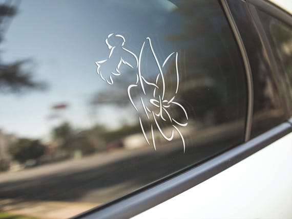 Tinkerbell Outline Decal – Fairy Silhouette Vinyl Sticker – Disney-Inspired Tinkerbell for Car, Laptop, or Wall Decor