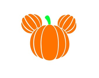 Calcomanía de orejas de ratón de calabaza: vinilo de otoño para Halloween
