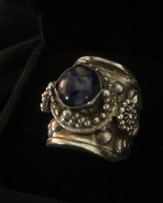Poet’s Stone RARE! Antique Tibetan Ring - image 5