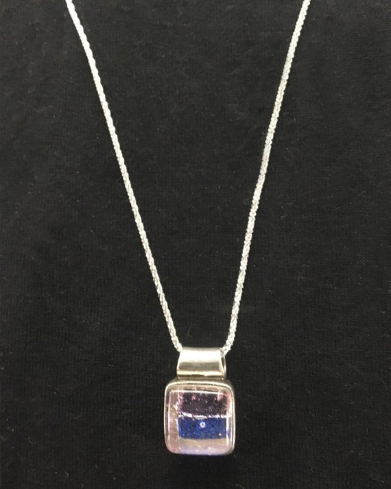 Vintage Dichroic Glass “Night Sky” Pendant - image 2