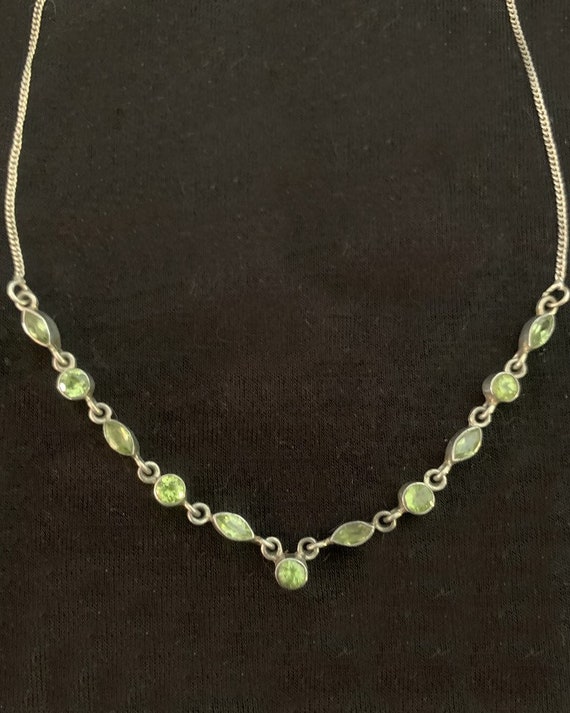 Spring Green Peridot Gemstone Necklace
