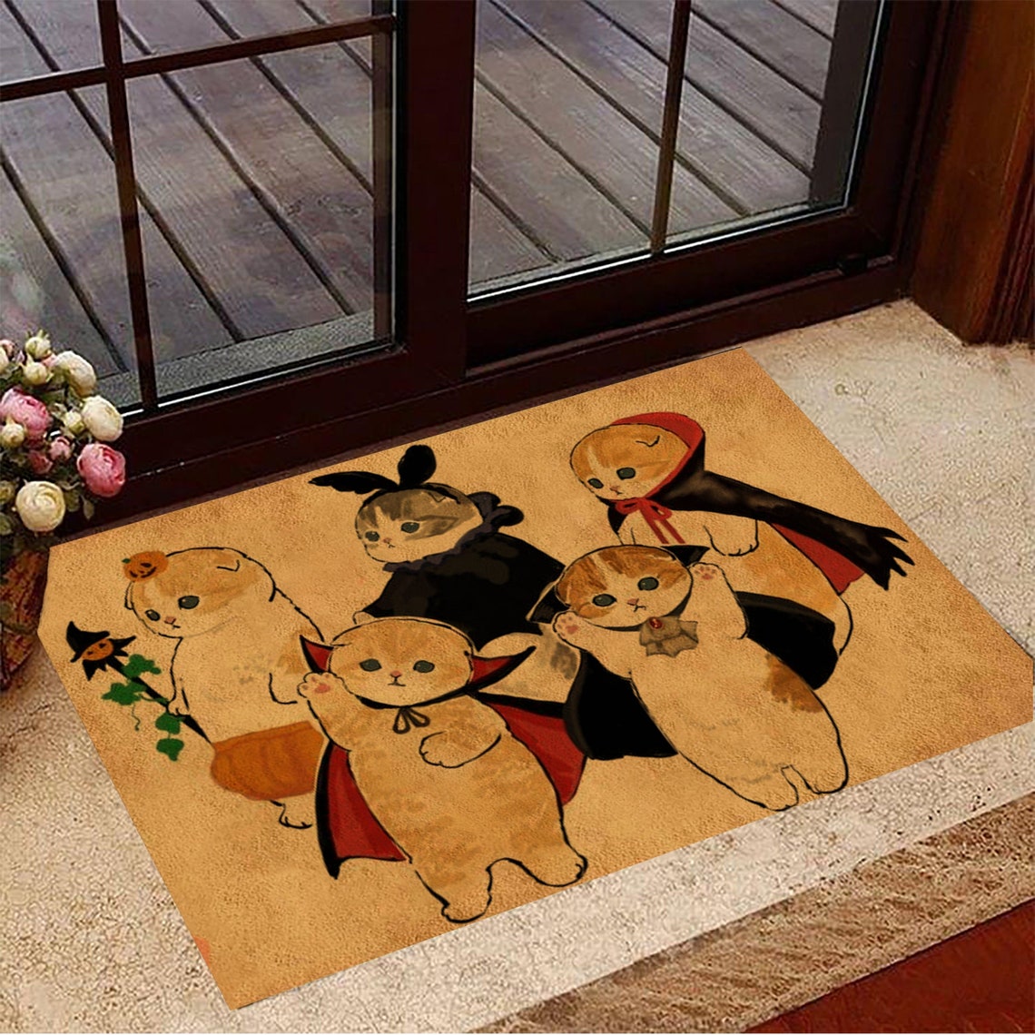 Custom Doormat Funny Cute Cat Doormat Mat Etsy