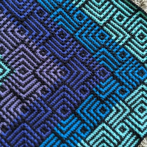 Going Round in Squares Overlay Mosaic Crochet PATTERN ONLY for cushion cover or baby blanket / afghan / throw