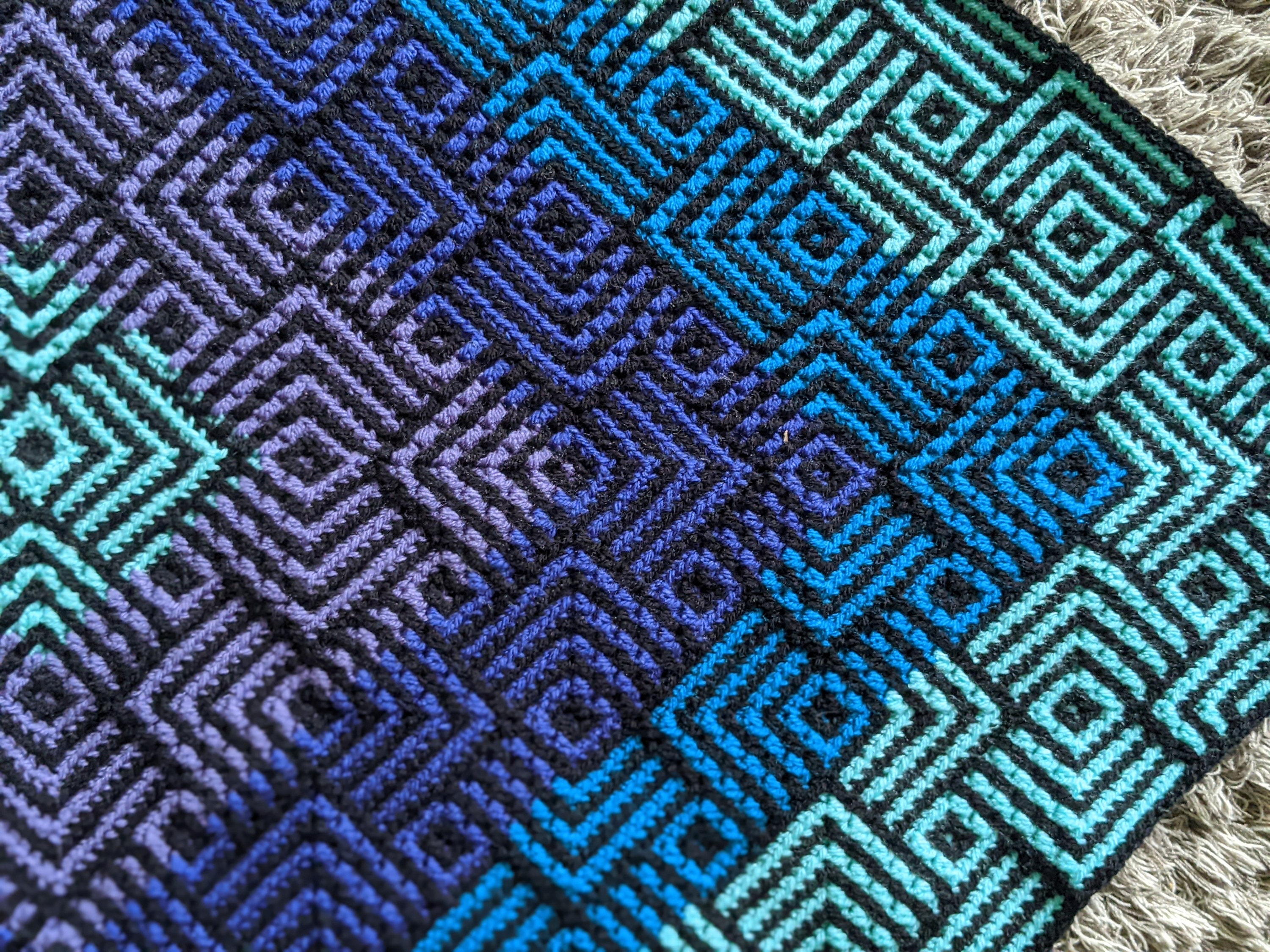 Intricate Mosaic Crochet Blankets - Pattern Center