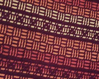 Patrón de crochet de bloques de mosaico: superposición o inserción (patrón PDF)