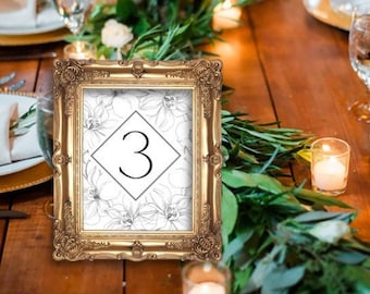 Digital Wedding Table Numbers