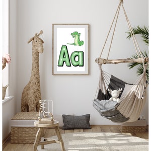 Colorable Wall Art-Animal Alphabet- Digital (Kids Children)