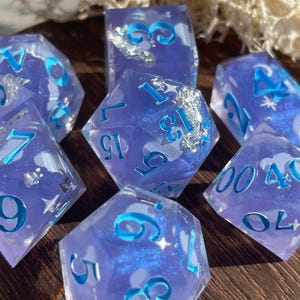 Handmade Resin Dice Set: &quot;Soft Dreams&quot; D&D Dice