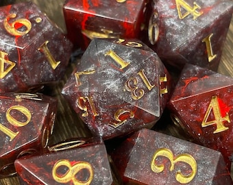 Handcrafted Resin Dice Set for Dungeons & Dragons