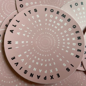 GENDER IS EXPANSIVE affirmation sticker
