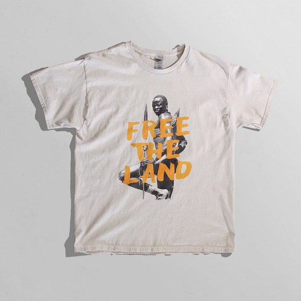 Free the Land Tee | Self-Determination African Warrior BLM Reparations Land back