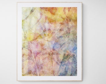 Floral Abstract Art Print, Colorful Wall Decor (Digital Download)