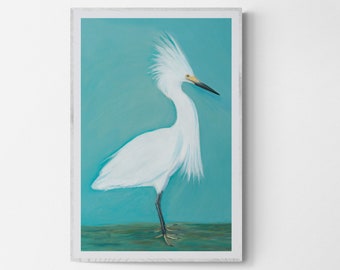 Snowy Egret Digital Download Wall Art